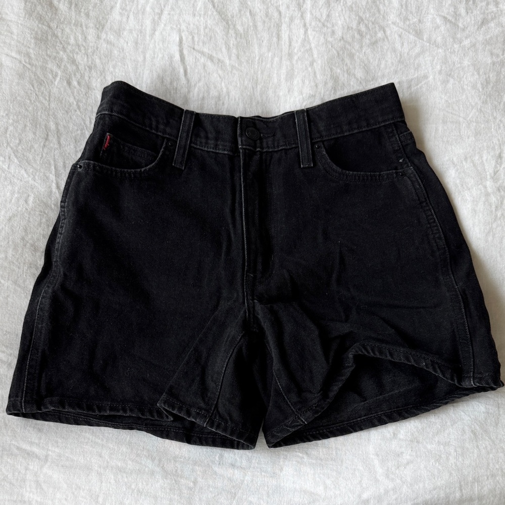 Aritzia Black Denim High-Rise Jean Shorts